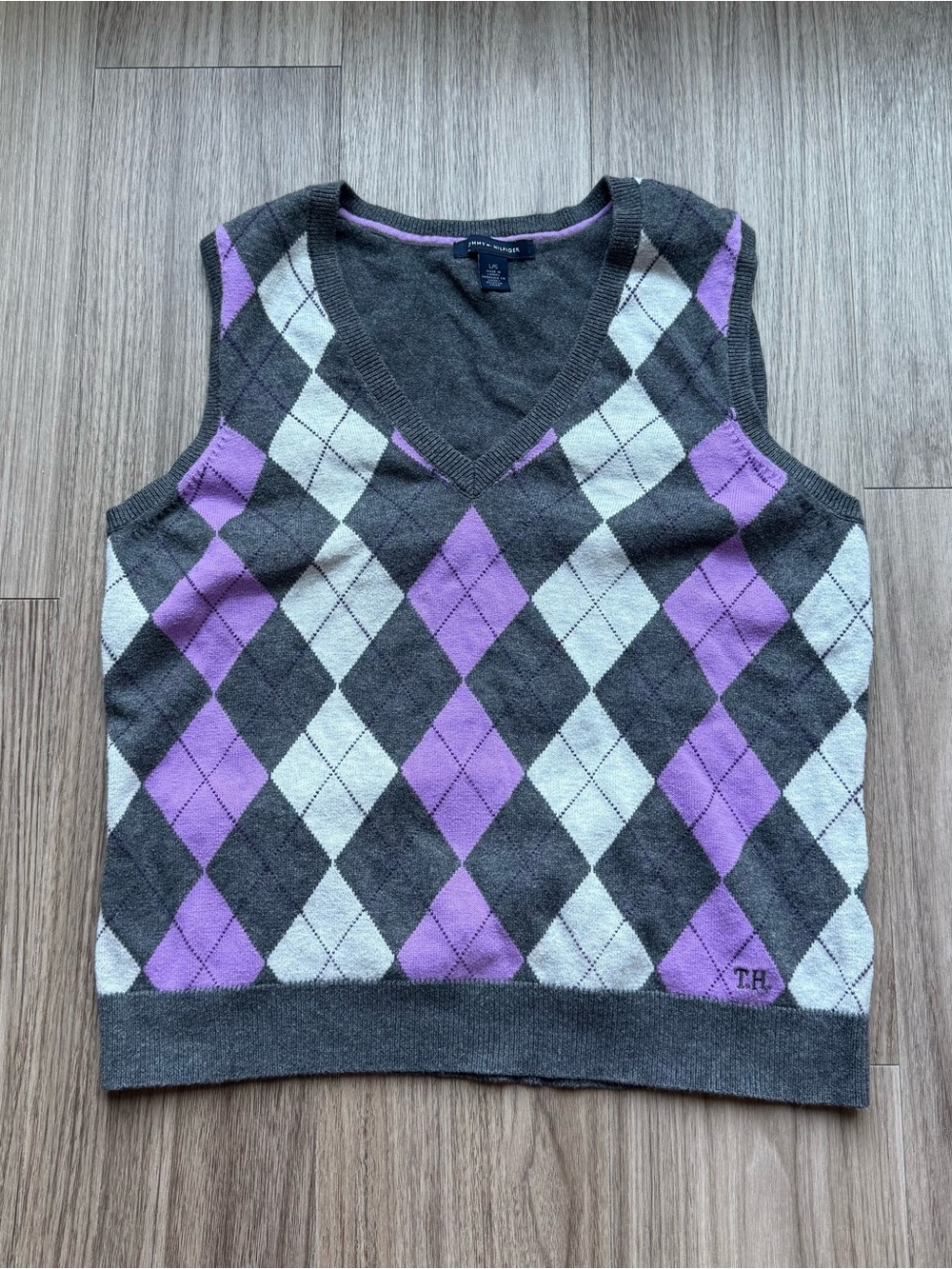 Tommy Hilfiger Argyle V-Neck Sweater Vest